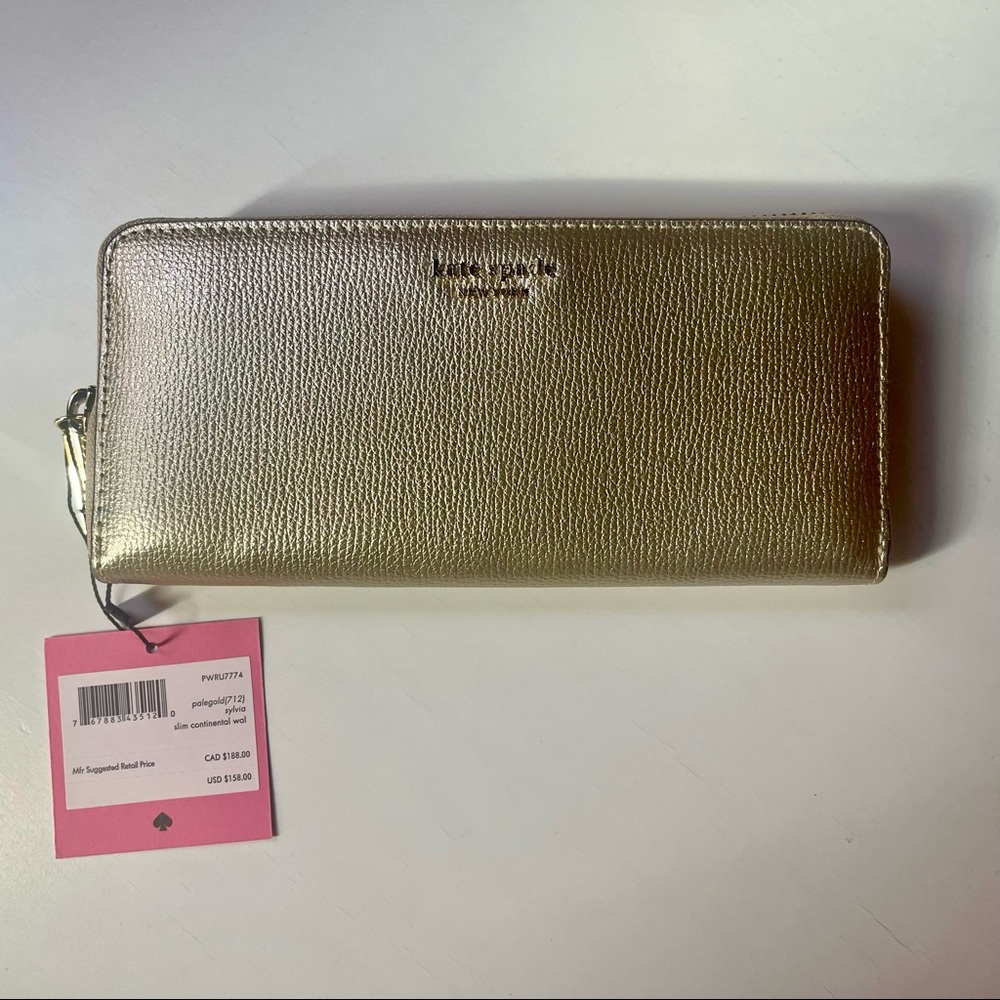 Kate Spade Gold Continental Wallet